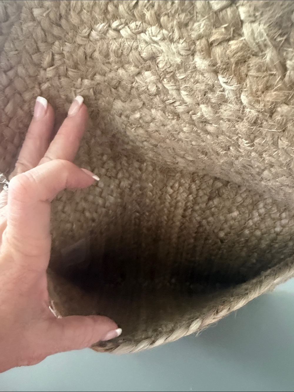 NWT Woven Jute Clutch Bag in Natural Tan - Picture 3 of 3